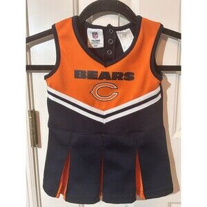Chicago Bears Football Cheerleader Dress Toddler Girls Size 2T